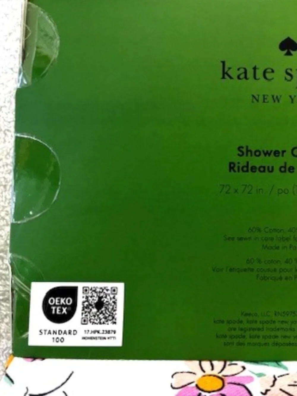 kate spade New York fabric shower curtain in 